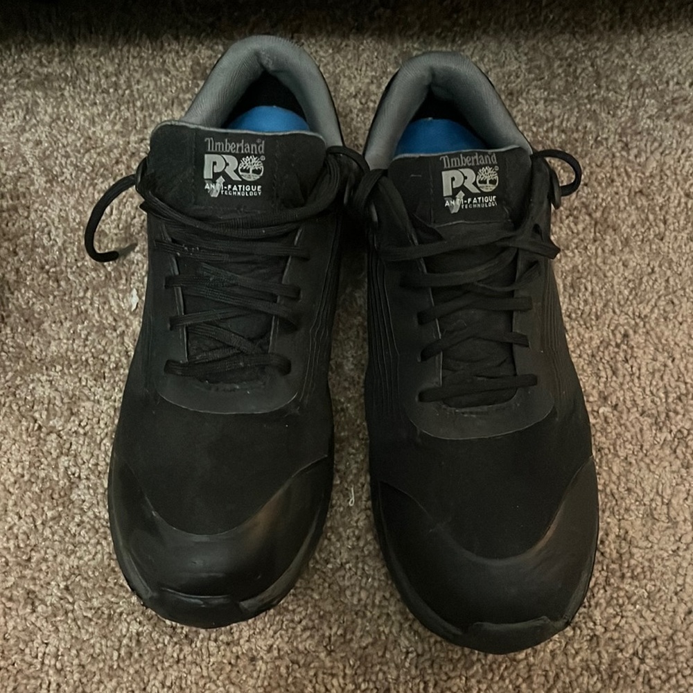Timberland PRO anti-fatigue safety shoes with steel toe.